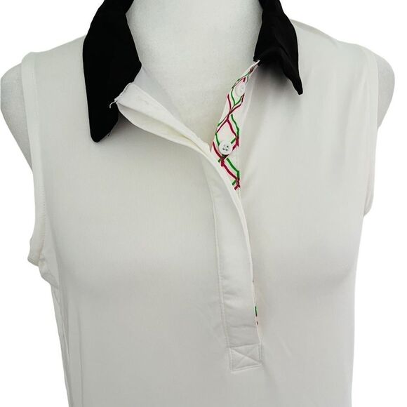 New with tags PIN CLOVER Studio
West Links White Black Golf Polo Shirt size M - Picture 4 of 9